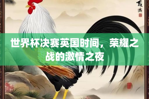世界杯决赛英国时间，荣耀之战的激情之夜