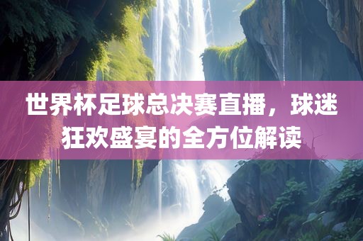 世界杯足球总决赛直播，球迷狂欢盛宴的全方位解读