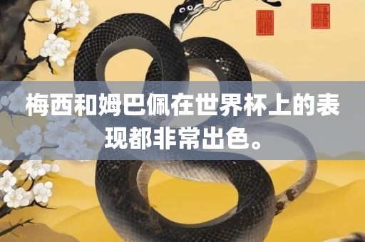 梅西和姆巴佩在世界杯上的表现都非常出色。