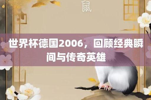 世界杯德国2006，回顾经典瞬间与传奇英雄
