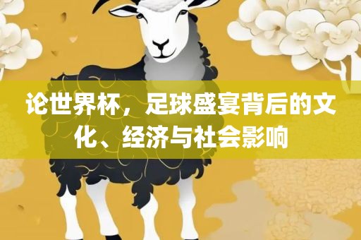 论世界杯，足球盛宴背后的文化、经济与社会影响