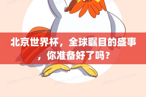 北京世界杯，全球瞩目的盛事，你准备好了吗？