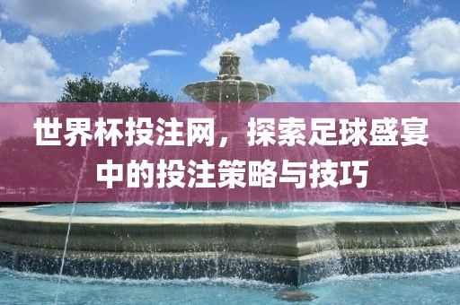 世界杯投注网，探索足球盛宴中的投注策略与技巧