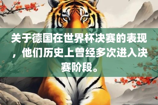关于德国在世界杯决赛的表现，他们历史上曾经多次进入决赛阶段。