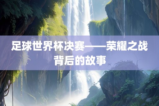 足球世界杯决赛——荣耀之战背后的故事