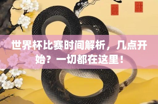 世界杯比赛时间解析，几点开始？一切都在这里！