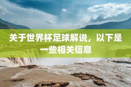 关于世界杯足球解说，以下是一些相关信息
