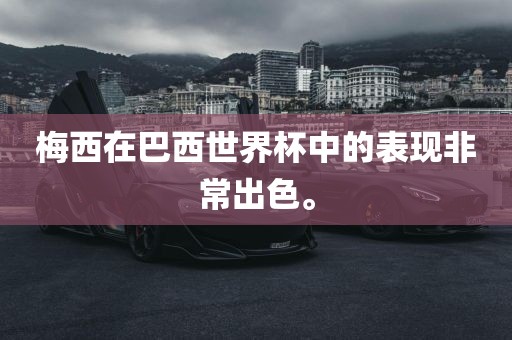 梅西在巴西世界杯中的表现非常出色。广西贺州市华昌新材料有限公司
