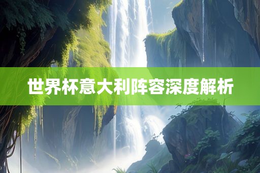 世界杯意大利阵容深度解析