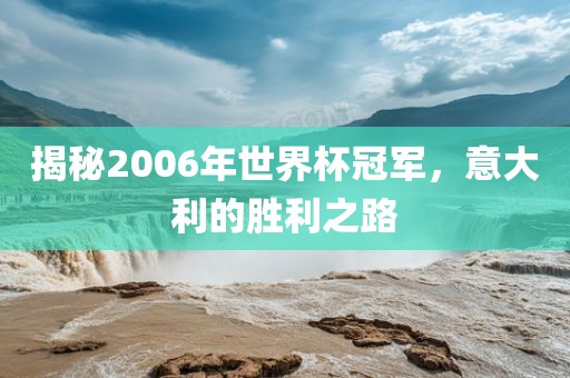 揭秘2006年世界杯冠军，意大利的胜利之路