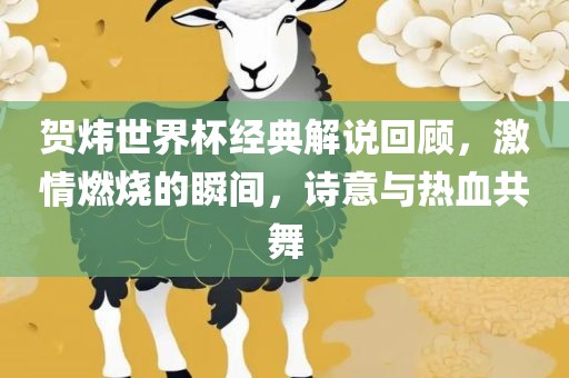 贺炜世界杯经典解说回顾，激情燃烧的瞬间，诗意与热血共舞