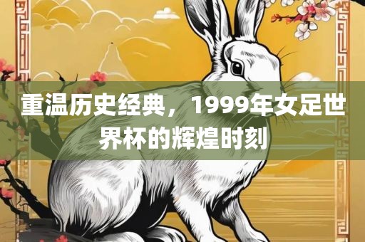 重温历史经典，1999年女足世界杯的辉煌时刻