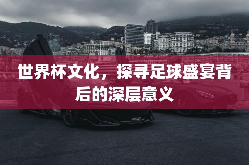 世界杯文化，探寻足球盛宴背后的深层意义