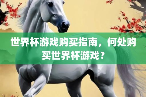世界杯游戏购买指南，何处购买世界杯游戏？