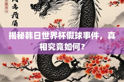 揭秘韩日世界杯假球事件，真相究竟如何？