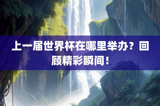 上一届世界杯在哪里举办？回顾精彩瞬间！