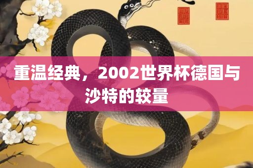 重温经典，2002世界杯德国与沙特的较量