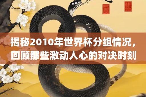 揭秘2010年世界杯分组情况，回顾那些激动人心的对决时刻