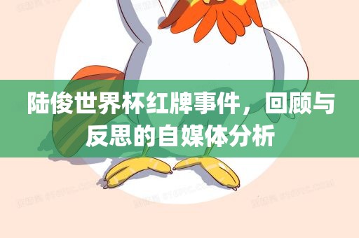 陆俊世界杯红牌事件，回顾与反思的自媒体分析