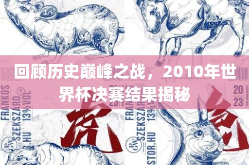 回顾历史巅峰之战，2010年世界杯决赛结果揭秘广西贺州市华昌新材料有限公司