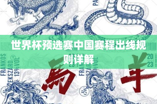 世界杯预选赛中国赛程出线规则详解
