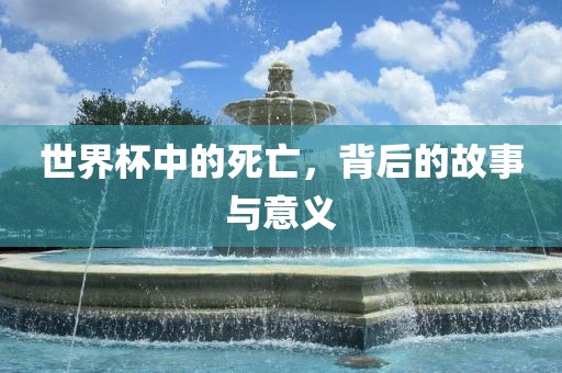 世界杯中的死亡，背后的故事与意义