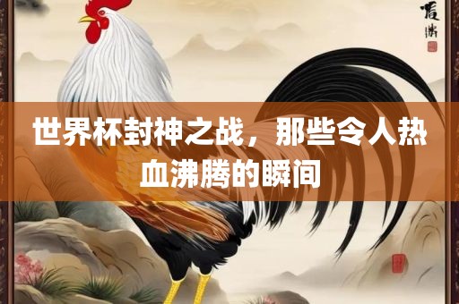 世界杯封神之战，那些令人热血沸腾的瞬间