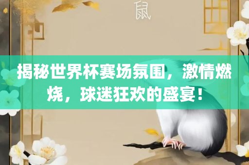 揭秘世界杯赛场氛围，激情燃烧，球迷狂欢的盛宴！