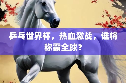 乒乓世界杯，热血激战，谁将称霸全球？